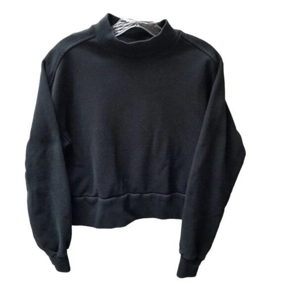 Everlane Sweaters - Everlane Black Mock Neck Sweater 100% Organic Cotton Size Small
